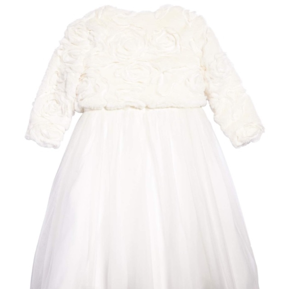 Nordstrom’s Faux-fur jacket with a dreamy dress. - Picture 4 of 4